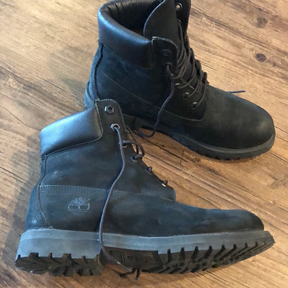 Black Timberland boots